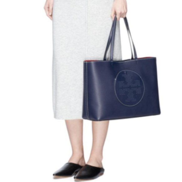 Tory Burch Perforated Logo Tote - Picture 5 of 5